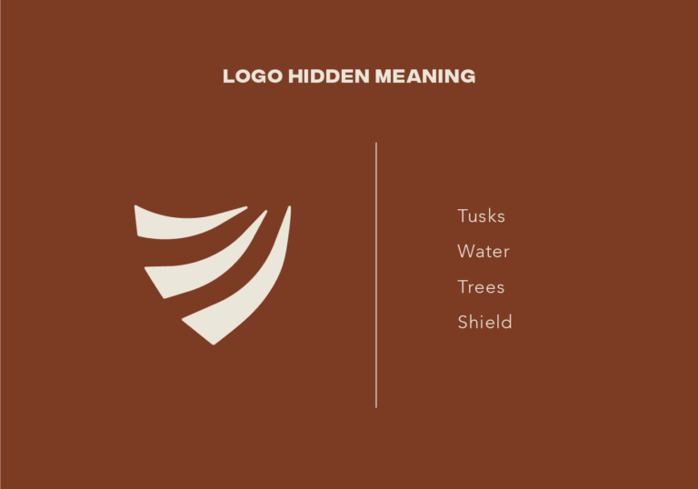 CEFS Logo with hidden meaning Tusks, Water, Trees, Shield