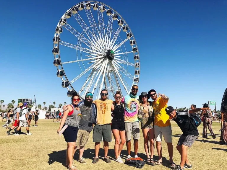 Dome with friends at a ferris wheel