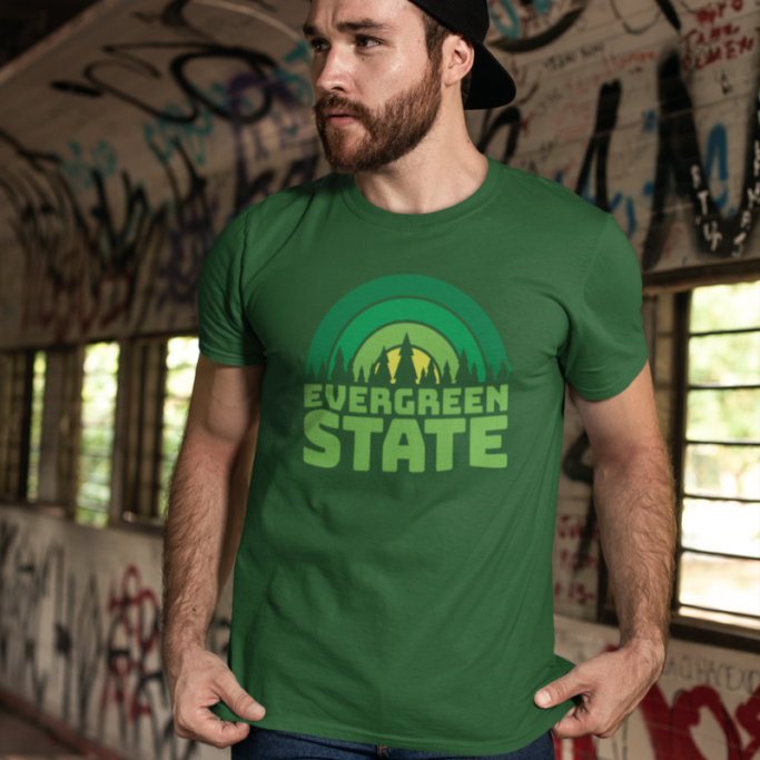 Design on a green tee-shirt